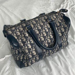 Vintage Dior Boston Trotter Canvas Bag